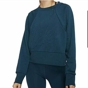 Nike Green Teal Relaxed 3/4 Sleeve Sweatshirt